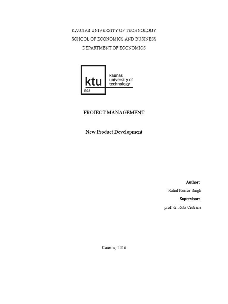Project Management in New Product Development | PDF | New Product ...