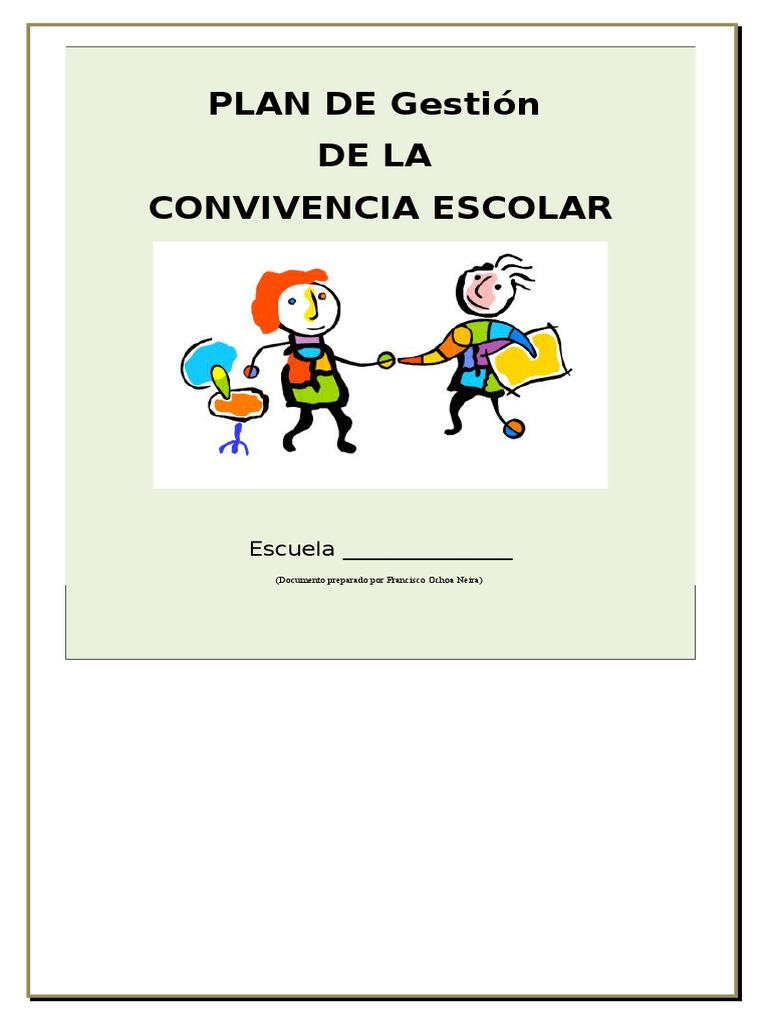 Plan de Gestión de la Convivencia Escolar | PDF | Comportamiento ...