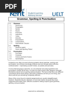 Grammar Spelling and Punctuation