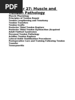 Chapter 27: Muscle and Tendon Pathology