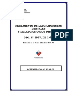 Reglamento Laboratorios  Dentales de Chile