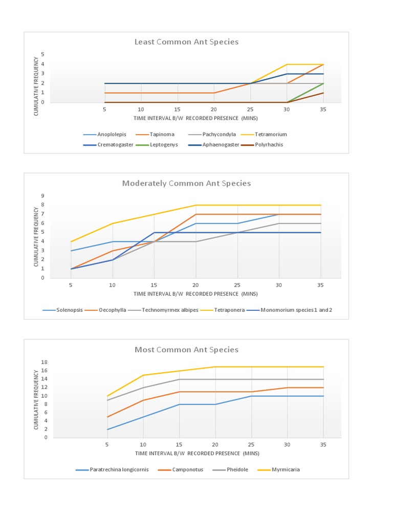 Ant Species Frequency and Activities | PDF