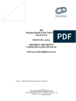 Modelo - Memorial Descritivo Instalações Hidráulicas SP PDF