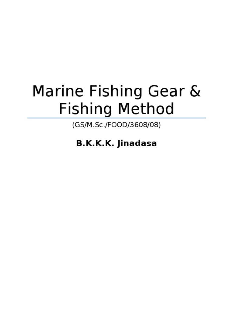 Fishing Gear Assignment, PDF, Trawling