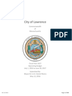 FY2017 City of Lawrence, MA Budget