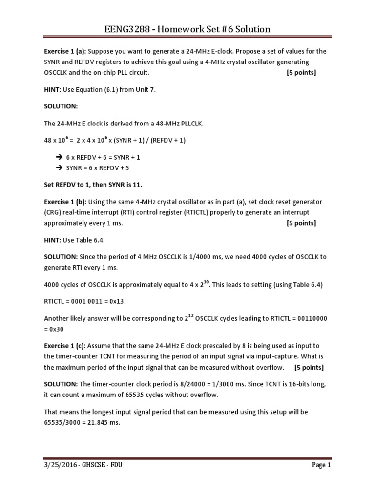 EENG3288 Homework Set #6 Solutions | PDF | Array Data Structure ...