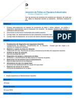 Diagnóstico y eliminación fallas equipos industriales (36h Lima