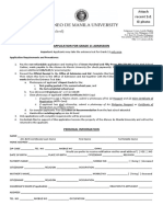 Ateneo Admission Application Form