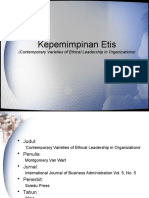 Varian Kontemporer Kepemimpinan Etis