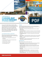 Cabana Bay Beach Resort Fact Sheet