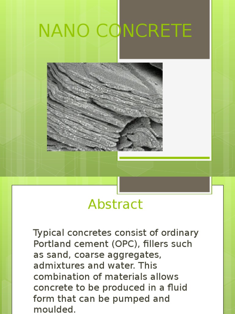 Nano Concrete | PDF | Nanotechnology | Concrete
