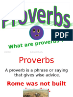 What Are Proverb S?: 2/22/2013 by Elizabeth Murphy