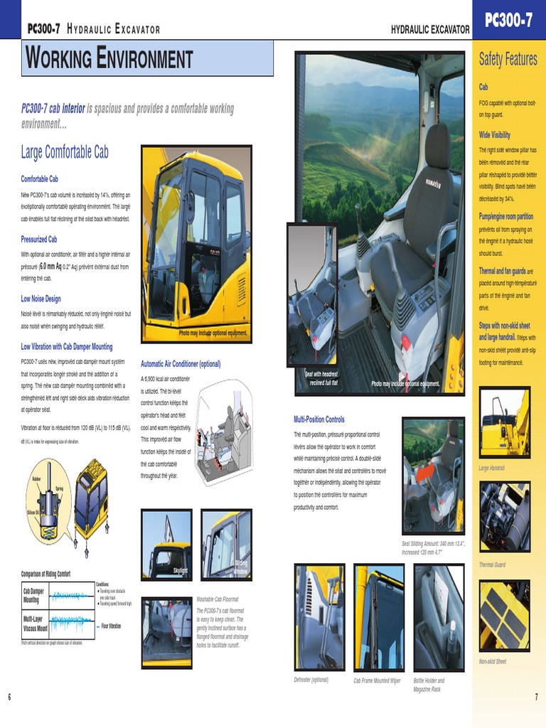 PC300-7 Excavator Cab Features Overview | PDF | Mechanical Fan | Air ...