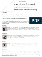 Wing Chun Técnicas Glossário