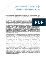 Obligaciones Del Empresario Respecto A La Evaluación de Riesgos