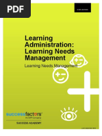 Learning Administration Learning Needs M PDF