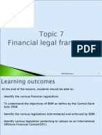 Topic 7 Financial Legal Framework