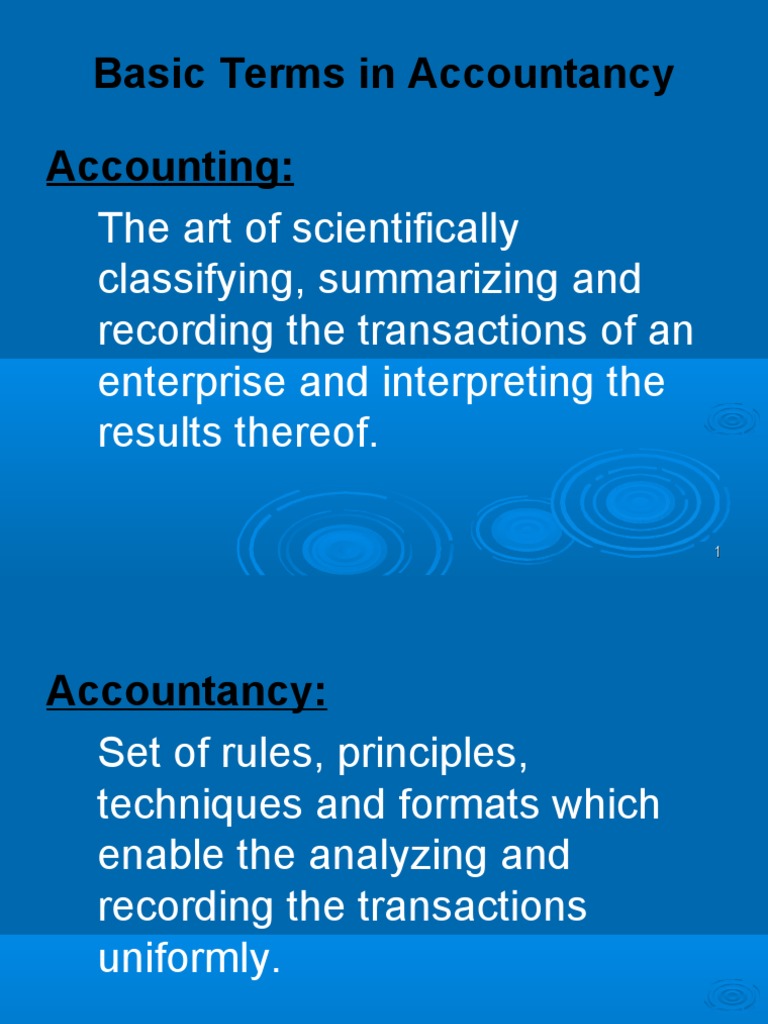 Key Accountancy Terms Explained | PDF | Ledger | Debits And Credits