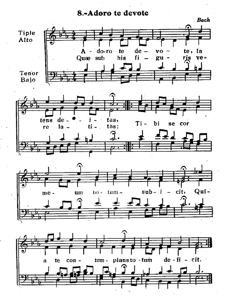 Adoro Te Devote Bach