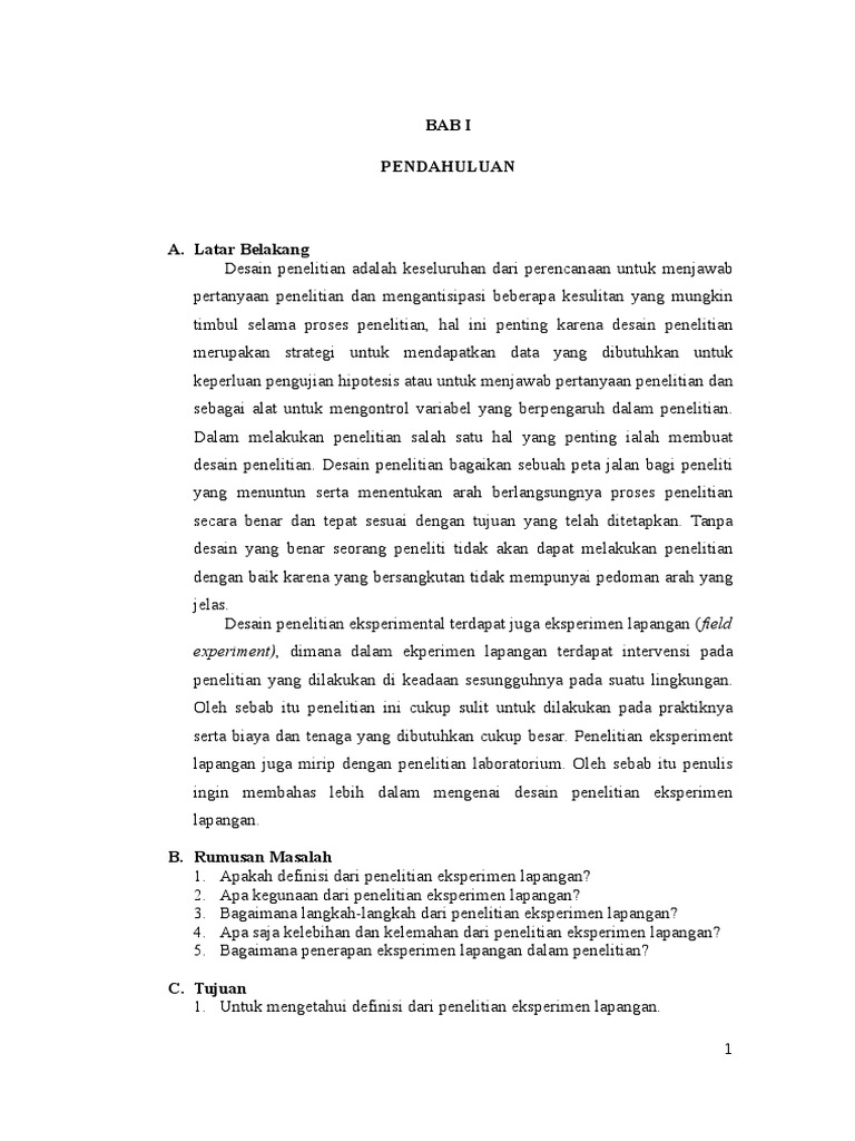 Makalah Desain Eksperimen