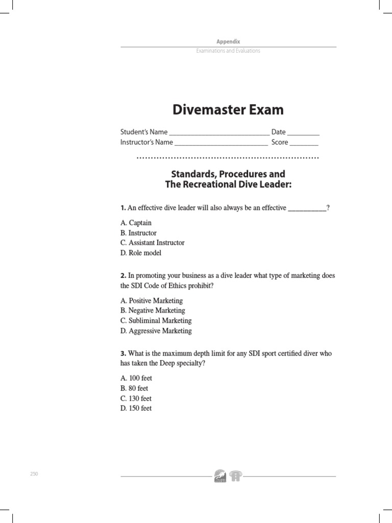 DM_Exam_0609 Scuba Diving Buoyancy