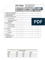 Check List of Steel Structure Erection