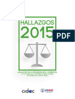 Hallazgos 2015: Evaluación de La Implementación y Operación A Ocho Años de La Reforma Constitucional en Materia de Justicia Penal
