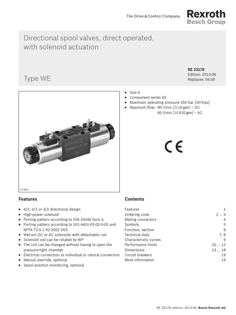Re 23178 | Electrical Connector | Valve