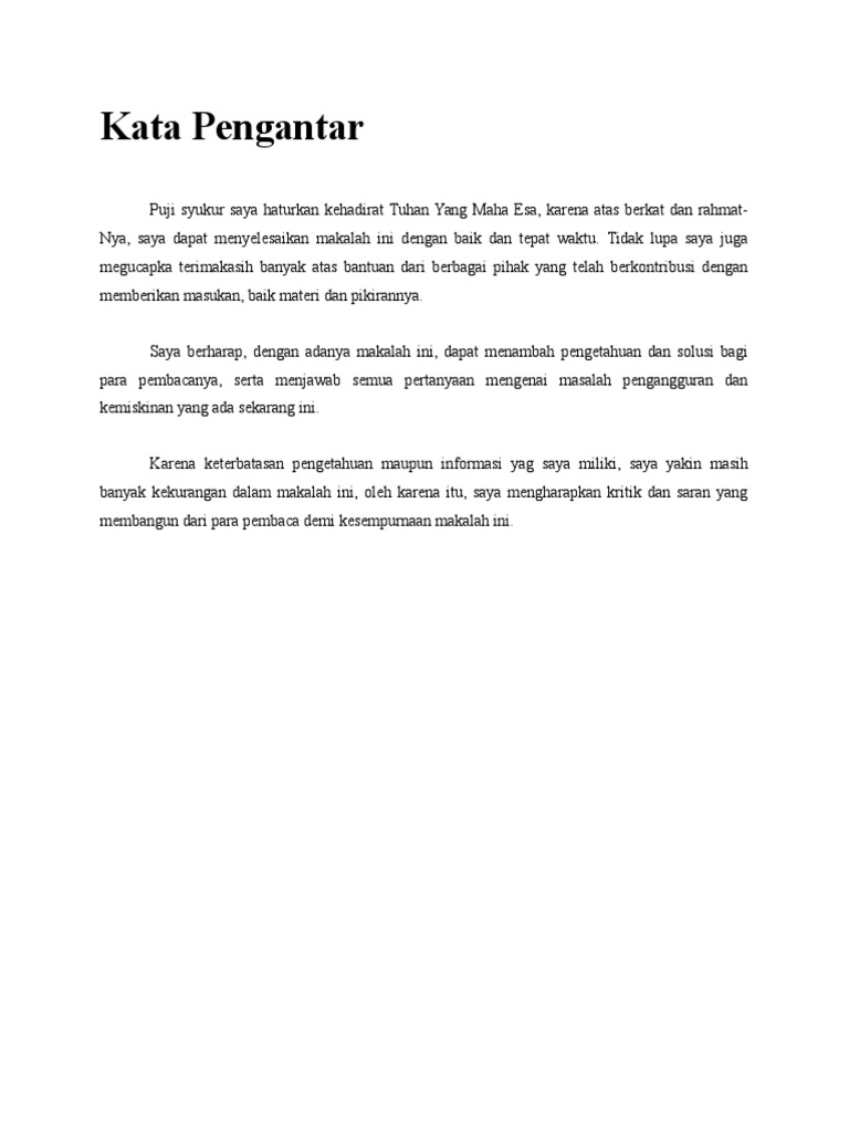 Makalah Kemiskinan Dan Pengangguran Di Indonesia Makalah Kemiskinan Dan Pengangguran Di Indonesia