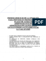 Examen Auxiliar Administrativo Ayto Vall D Uixo 2010