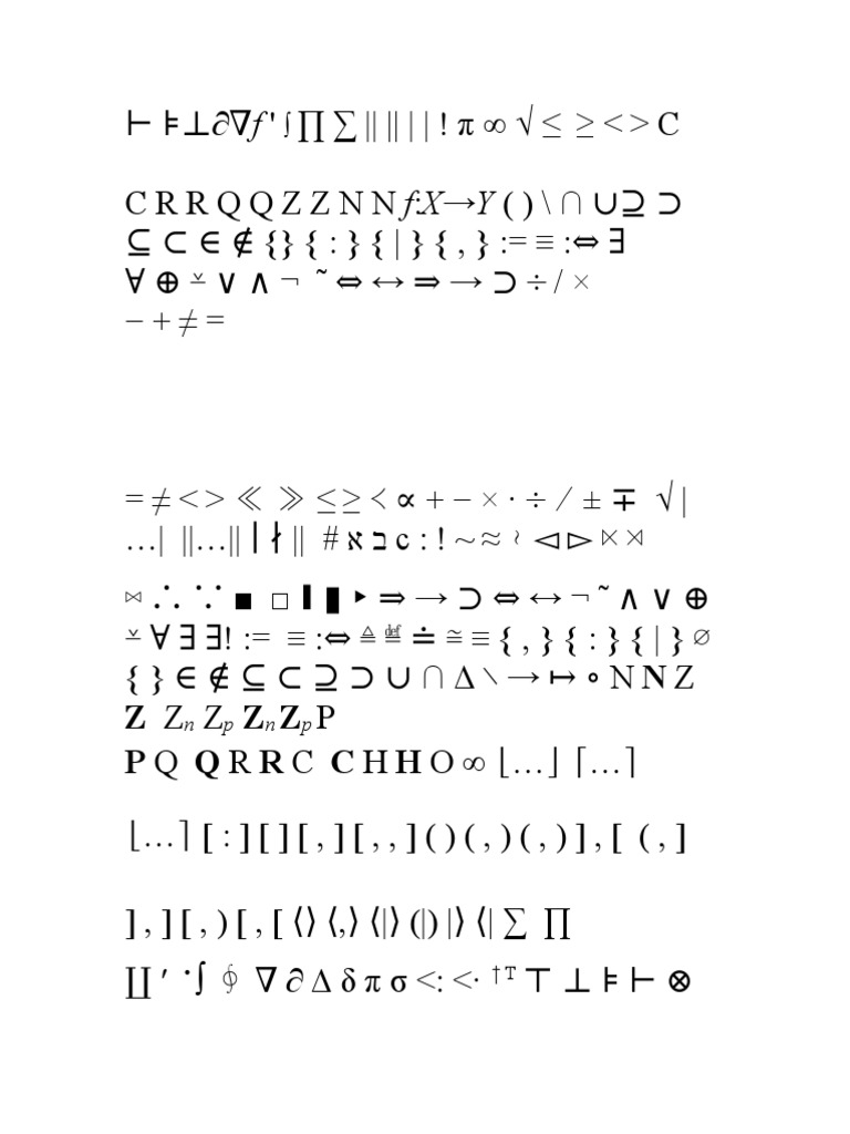 Mathematical Symbols and Notations Guide | PDF | Computers | Technology ...