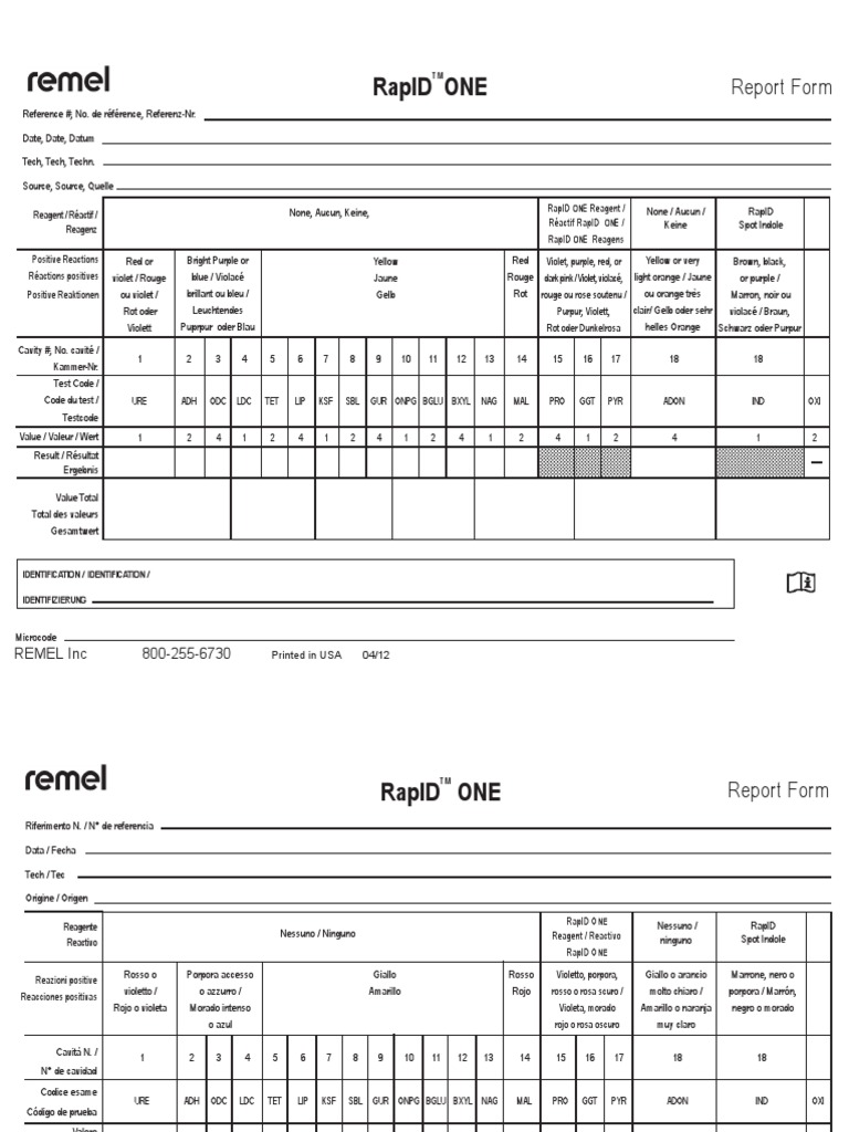 RapID ONE Microcode Worksheet en | PDF | Livres de cuisine, nourriture ...
