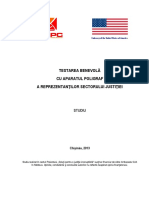 Studiul Testarea Benevola Cu Aparatul Poligrafic A Repreyentantilor Sectorului Justitiei - Ambasada SUA - 2013