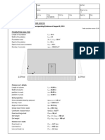 Design of Eccentric Loaded Footing Using Tedds