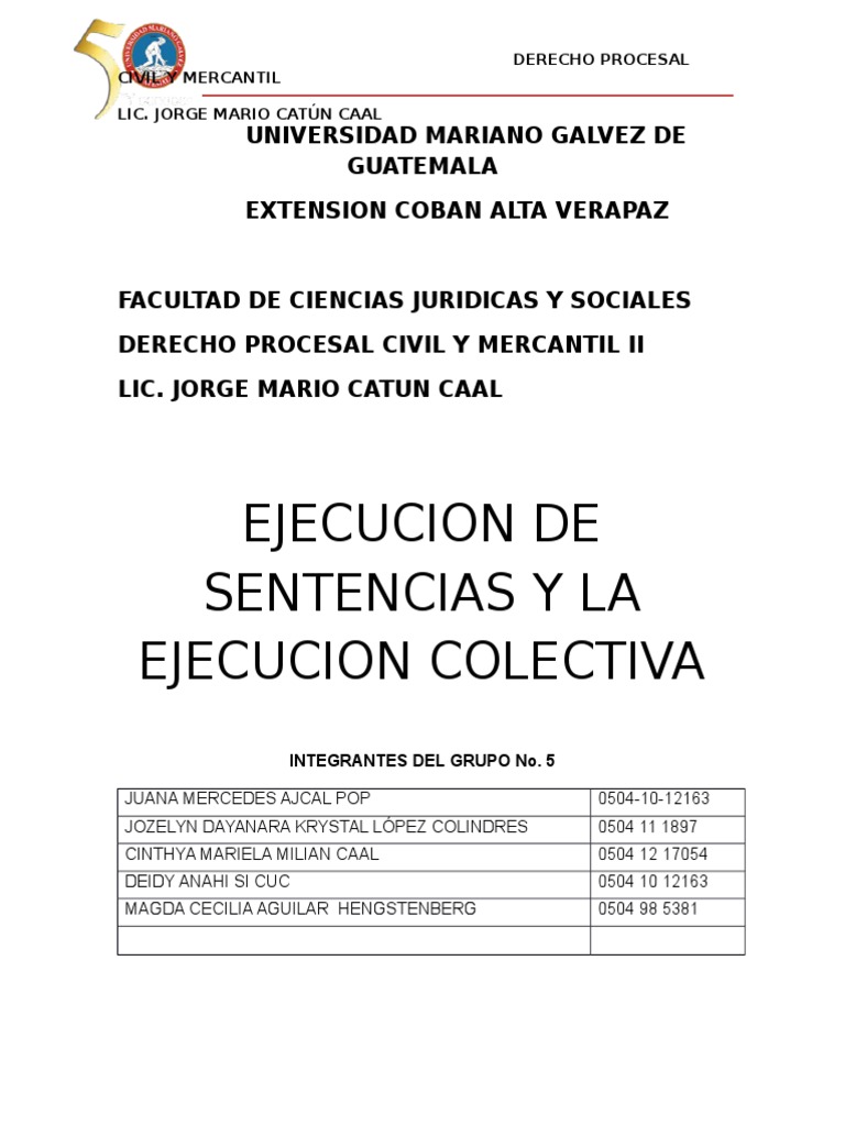 Ejecución de Sentencias en Guatemala | PDF | Bancarrota | Ley procesal