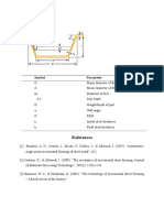 Incremental Sheet Forming Parameters and References