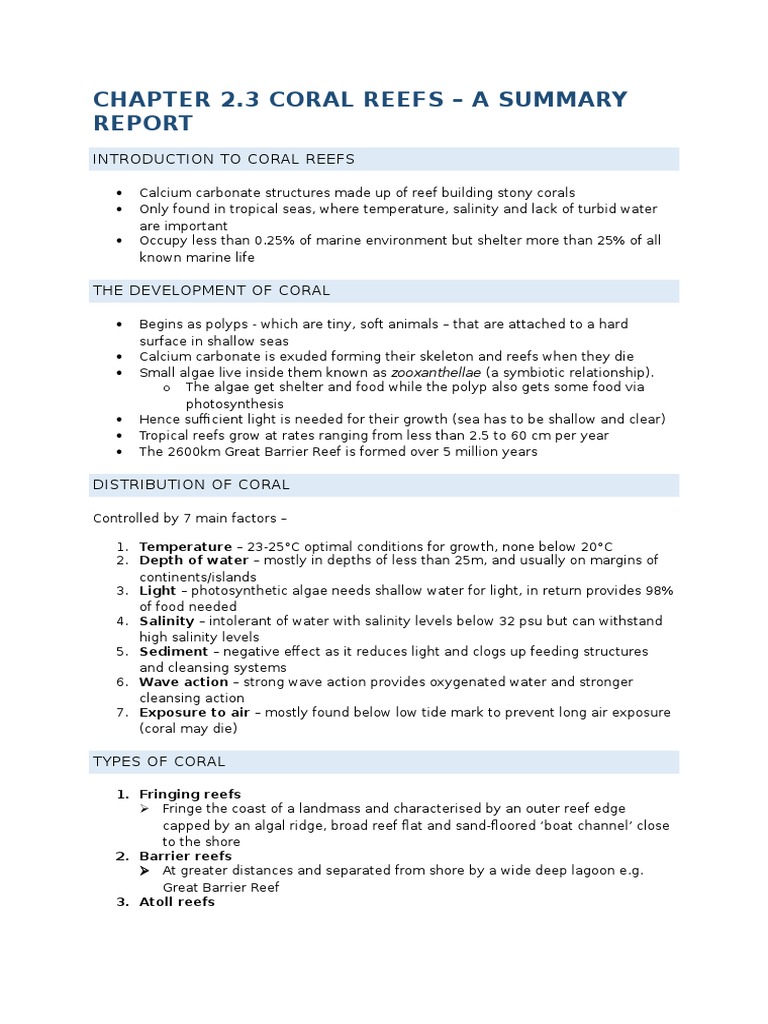 The Simple Truth About Coral Reefs A Must Read Summary - w0cobdd