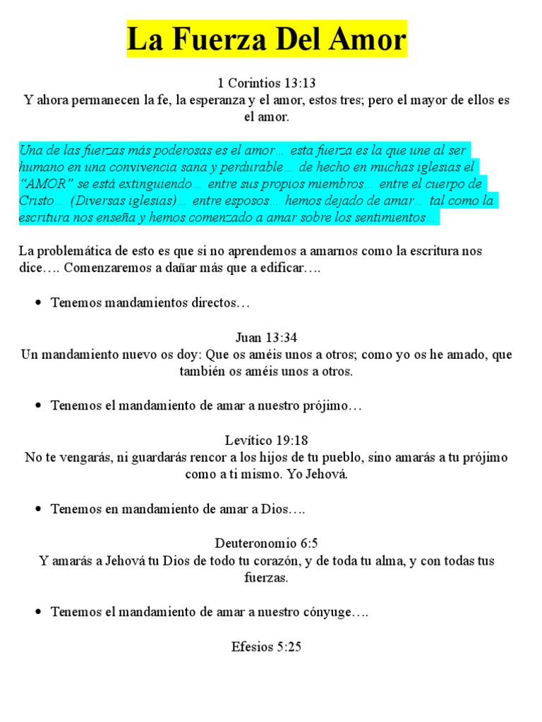 La Fuerza del Amor en la Vida Cristiana | PDF | Cristo (título) | Amor