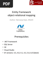 Entity Framework Object-Relational Mapping: Author: Nemanja Kojic, Mscee