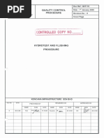 QCP-10 Hydrotest and Flushing Procedure