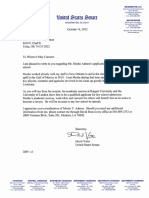 US Senator David Vitter Letter of Recommendation