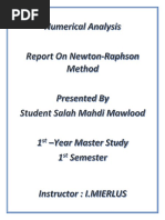 Report On Newton Raphson Method PDF