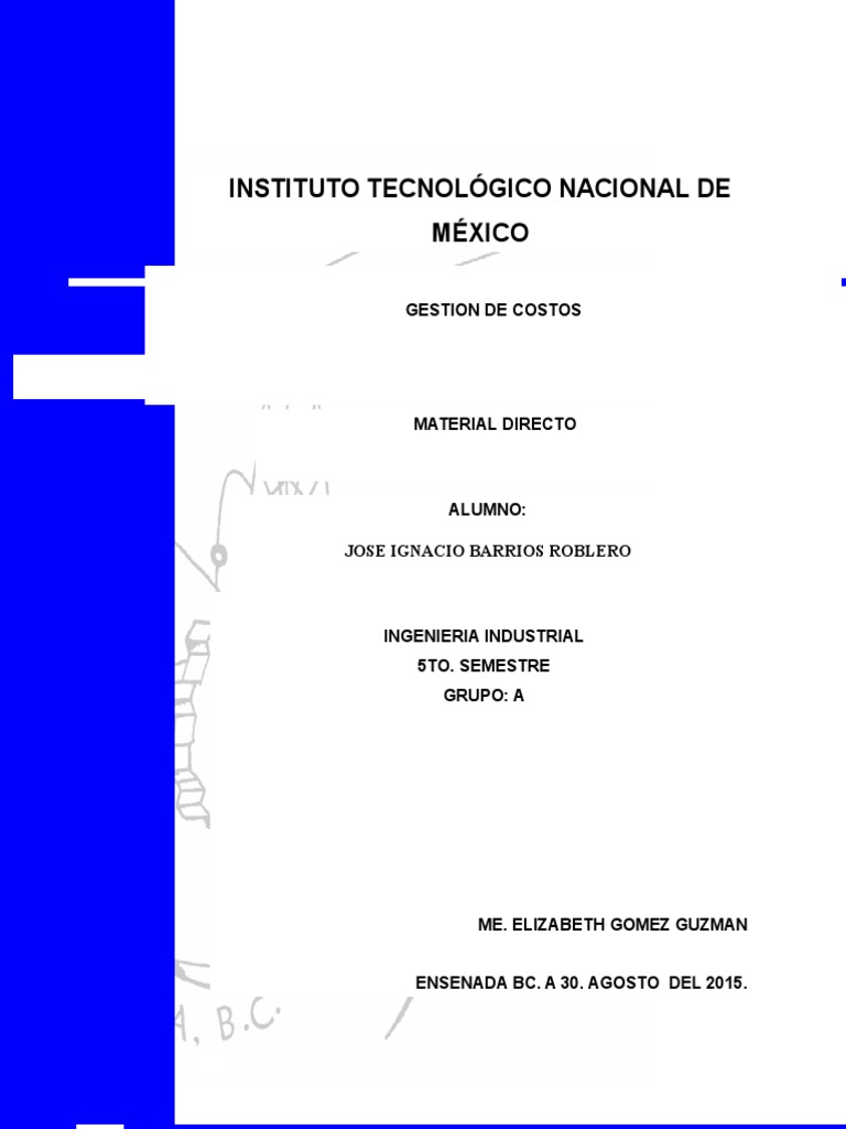 Material Directo en Gestión de Costos | PDF