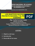 Semana 9 - Los Objetivos Nacionales, El Proyecto Nacional y El Proyecto de Gobierno PDF