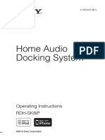 Home Audio Docking System: Operating Instructions RDH-SK8iP