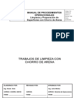 Procedimiento Operacional de Trabajos Con Chorro de Arena