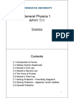 General Physics 1 APHY 111: Dynamics