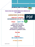 Determinación API y BSW