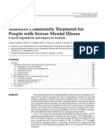 Assertive Community Treatment For People With Severe Mental Illness