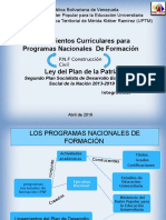 DIAPOSITIVA PNF CONSTRUCCION CIVIL Y Ley Del Plan de La Patria Segundo Plan Socialista de Desarrollo Económico y Social de La Nación 2013-2019